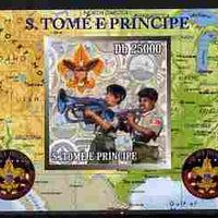 St Thomas & Prince Islands 2010 Centenary of Scouting in America #3 individual imperf deluxe sheetlet unmounted mint. Note this item is privately produced and is offered purely on its thematic appeal
