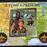 St Thomas & Prince Islands 2010 Centenary of Scouting in America #4 individual imperf deluxe sheetlet unmounted mint. Note this item is privately produced and is offered purely on its thematic appeal