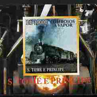 St Thomas & Prince Islands 2010 African Steam Trains #1 individual imperf deluxe sheetlet unmounted mint. Note this item is privately produced and is offered purely on its thematic appeal