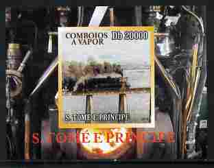 St Thomas & Prince Islands 2010 African Steam Trains #3 individual imperf deluxe sheetlet unmounted mint. Note this item is privately produced and is offered purely on its thematic appeal