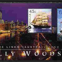 Australia & Ireland 1999 Joint Issue perf m/sheet depicting Polly Woodside with Stamp World Expo logo fine used SG MS 1850