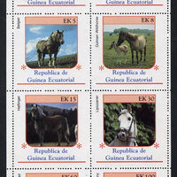 Equatorial Guinea 1976 Horses perf set of 8 unmounted mint, Mi 805-12A