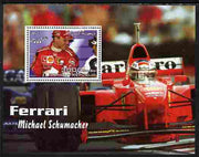 Somalia 2003 Ferrari Cars - Michael Schumacher #2 perf m/sheet unmounted mint
