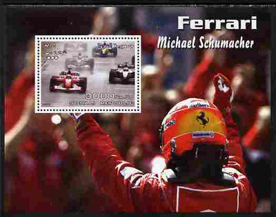 Somalia 2003 Ferrari Cars - Michael Schumacher #3 perf m/sheet unmounted mint. Note this item is privately produced and is offered purely on its thematic appeal