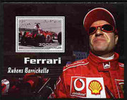 Somalia 2003 Ferrari Cars - Rubens Barrichello perf m/sheet unmounted mint