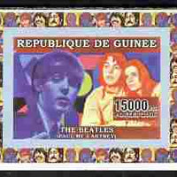 Guinea - Conakry 2006 The Beatles individual imperf deluxe sheet #1 containing 1 value (Paul McCartney) unmounted mint. Note this item is privately produced and is offered purely on its thematic appeal as Yv 355