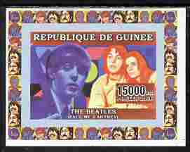 Guinea - Conakry 2006 The Beatles individual imperf deluxe sheet #1 containing 1 value (Paul McCartney) unmounted mint. Note this item is privately produced and is offered purely on its thematic appeal as Yv 355