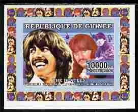 Guinea - Conakry 2006 The Beatles individual imperf deluxe sheet #3 containing 1 value (George & Ringo) unmounted mint. Note this item is privately produced and is offered purely on its thematic appeal as Yv 357