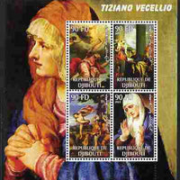 Djibouti 2003 Paintings by Tiziano perf sheetlet containing 4 values unmounted mint