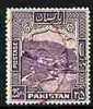 Pakistan 1948 Khyber Pass 25r violet perf 13 fine cds used SG43b