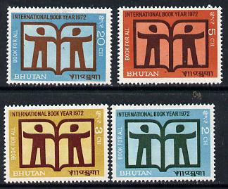Bhutan 1972 International Book Year set of 4 unmounted mint, SG 266-69
