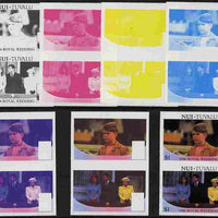 Tuvalu - Nui 1986 Royal Wedding (Andrew & Fergie) $1 set of 7 imperf progressive proofs comprising the 4 individual colours plus 2, 3 and all 4 colour composites unmounted mint (7 se-tenant proof pairs)