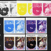 Tuvalu - Nukulaelae 1986 Royal Wedding (Andrew & Fergie) 60c set of 7 imperf progressive proofs comprising the 4 individual colours plus 2, 3 and all 4 colour composites unmounted mint (7 se-tenant proof pairs)