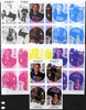 Tuvalu - Funafuti 1986 Royal Wedding (Andrew & Fergie) 60c tete-beche se-tenant block of 4 - set of 7 imperf progressive proofs comprising the 4 individual colours plus 2, 3 and all 4 colour composites unmounted mint (7 tete-beche……Details Below