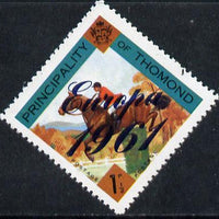 Thomond 1961 Show jumping 1.5d (Diamond-shaped) with 'Europa 1961' overprint unmounted mint