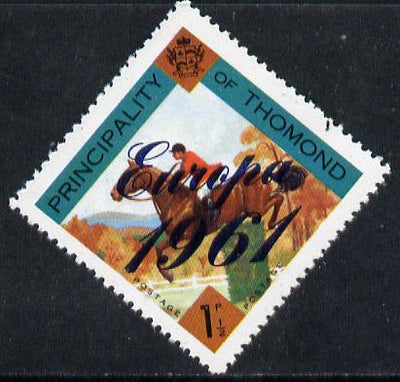 Thomond 1961 Show jumping 1.5d (Diamond-shaped) with 'Europa 1961' overprint unmounted mint