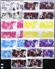 Tuvalu 1986 Royal Wedding (Andrew & Fergie) $1 tete-beche se-tenant block of 4 - set of 7 imperf progressive proofs comprising the 4 individual colours plus 2, 3 and all 4 colour composites unmounted mint (7 tete-beche se-tenant proof blocks)