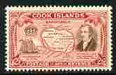 Cook Islands 1949-61 Rarotonga & Rev Williams 2d unmounted mint, SG 152