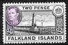 Falkland Islands 1938-50 KG6 Memorial 2d black & violet unmounted mint SG149