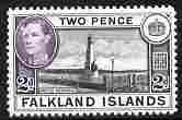 Falkland Islands 1938-50 KG6 Memorial 2d black & violet unmounted mint SG149