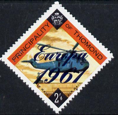 Thomond 1961 Helicopter 2s6d (Diamond shaped) with 'Europa 1961' overprint unmounted mint