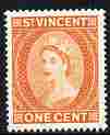 St Vincent 1955-63 QEII def 1c orange (watermark Script CA) unmounted mint SG 189