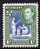 St Vincent 1949-52 KG6 Pictorial def 1c blue & green unmounted mint SG 164