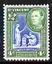 St Vincent 1949-52 KG6 Pictorial def 4c blue & green unmounted mint SG 167a