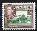 St Vincent 1949-52 KG6 Pictorial def 5c green & purple-brown unmounted mint SG 168