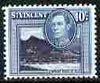 St Vincent 1949-52 KG6 Pictorial def 10c blue-black & blue-green unmounted mint SG 170a