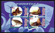 Congo 2010 Pinnipeds imperf sheetlet containing 4 values unmounted mint