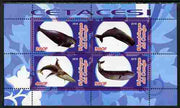 Congo 2010 Cedacea (Whales & Dolphins) #1 perf sheetlet containing 4 values unmounted mint