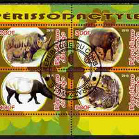 Congo 2010 Perissodactyls (Hoofed Mammals) perf sheetlet containing 4 values fine cto used