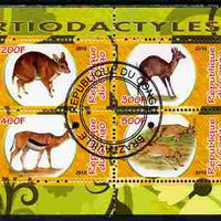 Congo 2010 Artiodactyla (Even toed Mammals) #3 perf sheetlet containing 4 values fine cto used