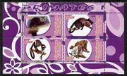 Congo 2010 Primates #1 perf sheetlet containing 4 values unmounted mint
