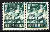 South Africa 1941-46 KG6 War Effort 1/2d Infantry horiz pair unmounted mint SG 88