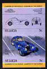 St Lucia 1984 Cars #1 (Leaders of the World) 5c Bugatti Type 57SC (1939) se-tenant pair imperf from limited printing unmounted mint as SG 703a