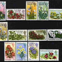Falkland Islands 1972 Flower definitive set complete 13 values fine cds used, SG 276-88