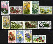 Falkland Islands 1972 Flower definitive set complete 13 values fine cds used, SG 276-88