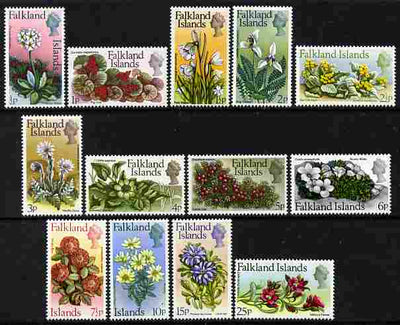 Falkland Islands 1972 Flower definitive set complete 13 values unmounted mint, SG 276-88