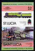 St Lucia 1983 Locomotives #1 (Leaders of the World) $2 Flying Scotsman se-tenant pair imperf from limited printing unmounted mint as SG 663a