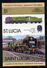 St Lucia 1983 Locomotives #1 (Leaders of the World) $1 Bodmin West Country Class se-tenant pair imperf from limited printing unmounted mint as SG 659a