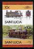 St Lucia 1985 Locomotives #4 (Leaders of the World) 10c '0-6-2 Tank' se-tenant pair imperf from limited printing unmounted mint as SG 824a