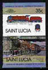St Lucia 1983 Locomotives #1 (Leaders of the World) 35c Duke of Sutherland se-tenant pair imperf from limited printing unmounted mint as SG 651a