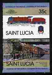 St Lucia 1983 Locomotives #1 (Leaders of the World) 35c Duke of Sutherland se-tenant pair imperf from limited printing unmounted mint as SG 651a