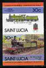 St Lucia 1985 Locomotives #4 (Leaders of the World) 30c 'Class M 4-4-0' se-tenant pair imperf from limited printing unmounted mint as SG 826a