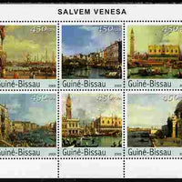 Guinea - Bissau 2003 Saving Venice perf sheetlet containing 6 values unmounted mint