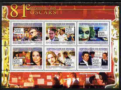 Guinea - Conakry 2009 The 81st Oscar Ceremony perf sheetlet containing 6 values unmounted mint Yv 6554-59