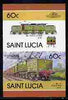 St Lucia 1986 Locomotives #5 (Leaders of the World) 60c No.13 Electric Loco se-tenant pair imperf from limited printing unmounted mint as SG 864a