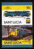 St Lucia 1986 Locomotives #5 (Leaders of the World) 15c Stephenson Electric Loco se-tenant pair imperf from limited printing unmounted mint as SG 860a